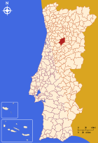 Position des Kreises Viseu (Portugal)