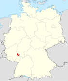 Deutschlandkarte, Position des Landkreises Alzey-Worms hervorgehoben