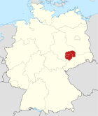 Lage des Regierungsbezirks Leipzig in Sachsen