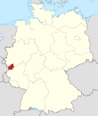 Deutschlandkarte, Position des Kreises Euskirchen hervorgehoben