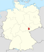 Deutschlandkarte, Position des Landkreises Greiz hervorgehoben