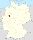 Deutschlandkarte, Position des Kreises Gütersloh hervorgehoben