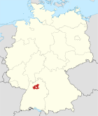 Deutschlandkarte, Position des Landkreises Heilbronn hervorgehoben
