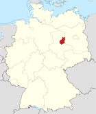 Deutschlandkarte, Position des Landkreises Jerichower Land hervorgehoben