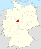 Deutschlandkarte, Position des Landkreises Northeim hervorgehoben