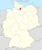 Deutschlandkarte, Position des Kreises Stormarn hervorgehoben