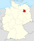 Deutschlandkarte, Position des Landkreises Ostprignitz-Ruppin hervorgehoben