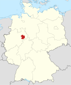 Deutschlandkarte, Position des Kreises Paderborn hervorgehoben