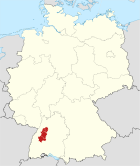 Lage der Region Nordschwarzwald in Deutschland