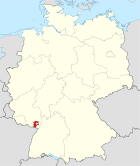 Deutschlandkarte, Position des Landkreises Südliche Weinstraße hervorgehoben