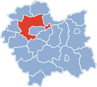 Lage des Powiat Krakowski