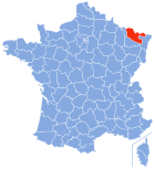 Lage von Moselle in Frankreich