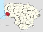 Lagekarte von Šilutės rajono savivaldybė
