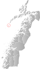 Lage von Værøy im Fylke Nordland