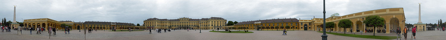 360°-Panorama des Ehrenhofs von Schloss Schönbrunn