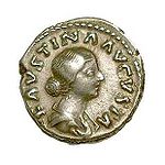Faustina auf einem römischen Denarius