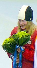 Marianne St-Gelais während der Olympischen Spiele 2010