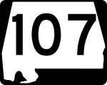 Straßenschild der Alabama State Route 107