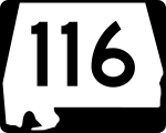 Straßenschild der Alabama State Route 116