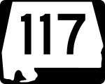 Straßenschild der Alabama State Route 117