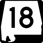Straßenschild der Alabama State Route 18