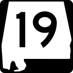 Straßenschild der Alabama State Route 19