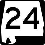 Straßenschild der Alabama State Route 24