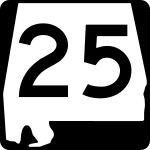 Straßenschild der Alabama State Route 25