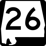 Straßenschild der Alabama State Route 26