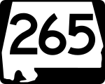 Straßenschild der Alabama State Route 265