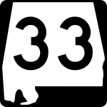 Straßenschild der Alabama State Route 33