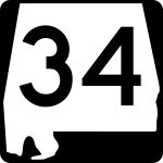 Straßenschild der Alabama State Route 34