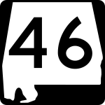 Straßenschild der Alabama State Route 46