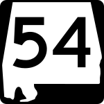 Straßenschild der Alabama State Route 54