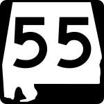 Straßenschild der Alabama State Route 55