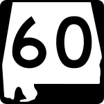 Straßenschild der Alabama State Route 60