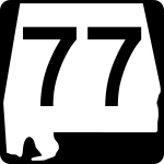 Straßenschild der Alabama State Route 77