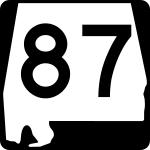 Straßenschild der Alabama State Route 87