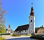 Gesamtanlage, Kath. Pfarrkirche hl. Nikolaus und Kirchhof mit Karner und Kriegerdenkmal