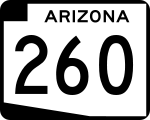 Straßenschild der Arizona State Route 260