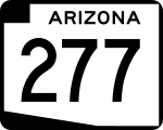 Straßenschild der Arizona State Route 277