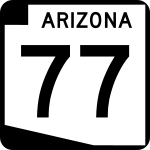 Straßenschild der Arizona State Route 77
