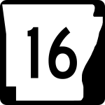 Straßenschild der Arkansas State Route 16