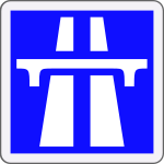 Verkehrszeichen für die Autobahn