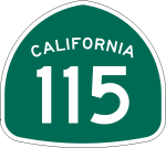 Straßenschild der California State Route 115