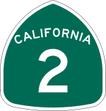 Straßenschild der California State Route 2
