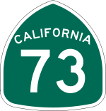 Straßenschild der California State Route 73