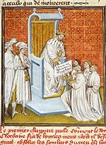 Chlothar II. in Verhandlung mit den Lombarden