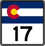 Straßenschild der Colorado State Route 17