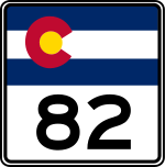 Straßenschild der Colorado State Route 82